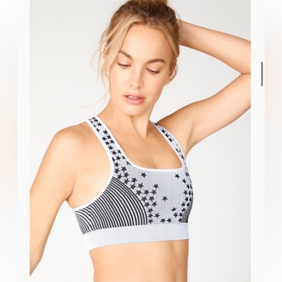 Fabletics Star Sports Bra in grey/black (size S) - Picture 2 of 7